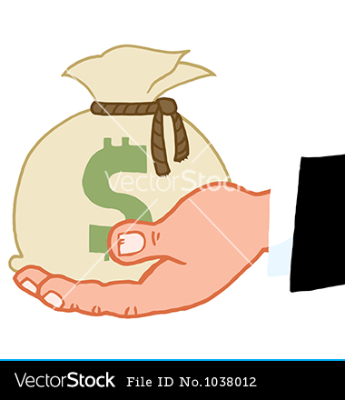 Hand Holding Money Vector