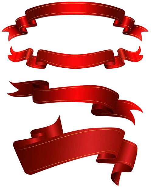 High Resolution Red Ribbon Banner