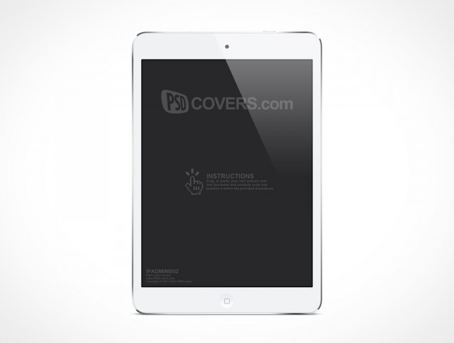 Horizontal White iPad PSD Mockup