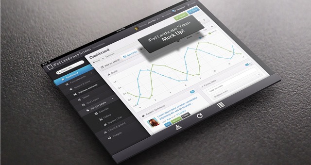 iPad Landscape PSD Mockup