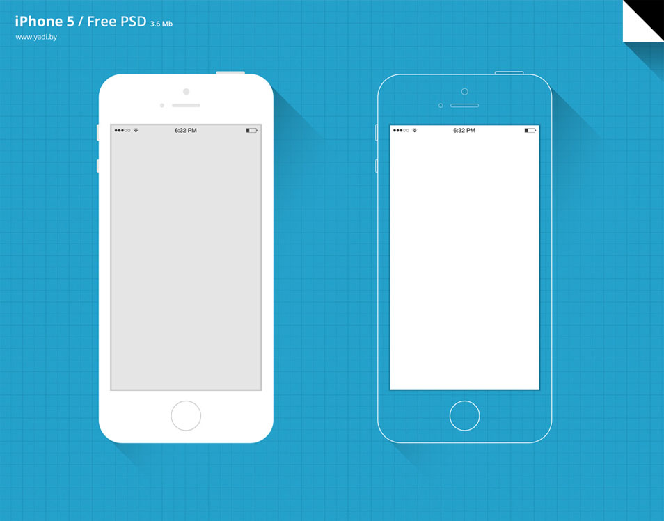 iPhone 5 Mockup PSD