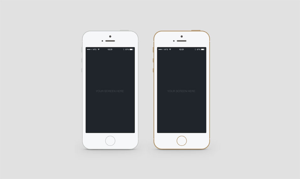 iPhone 5S Mockup PSD