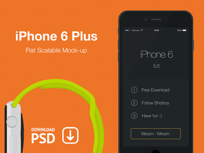 iPhone 6 Mockup Free Plus