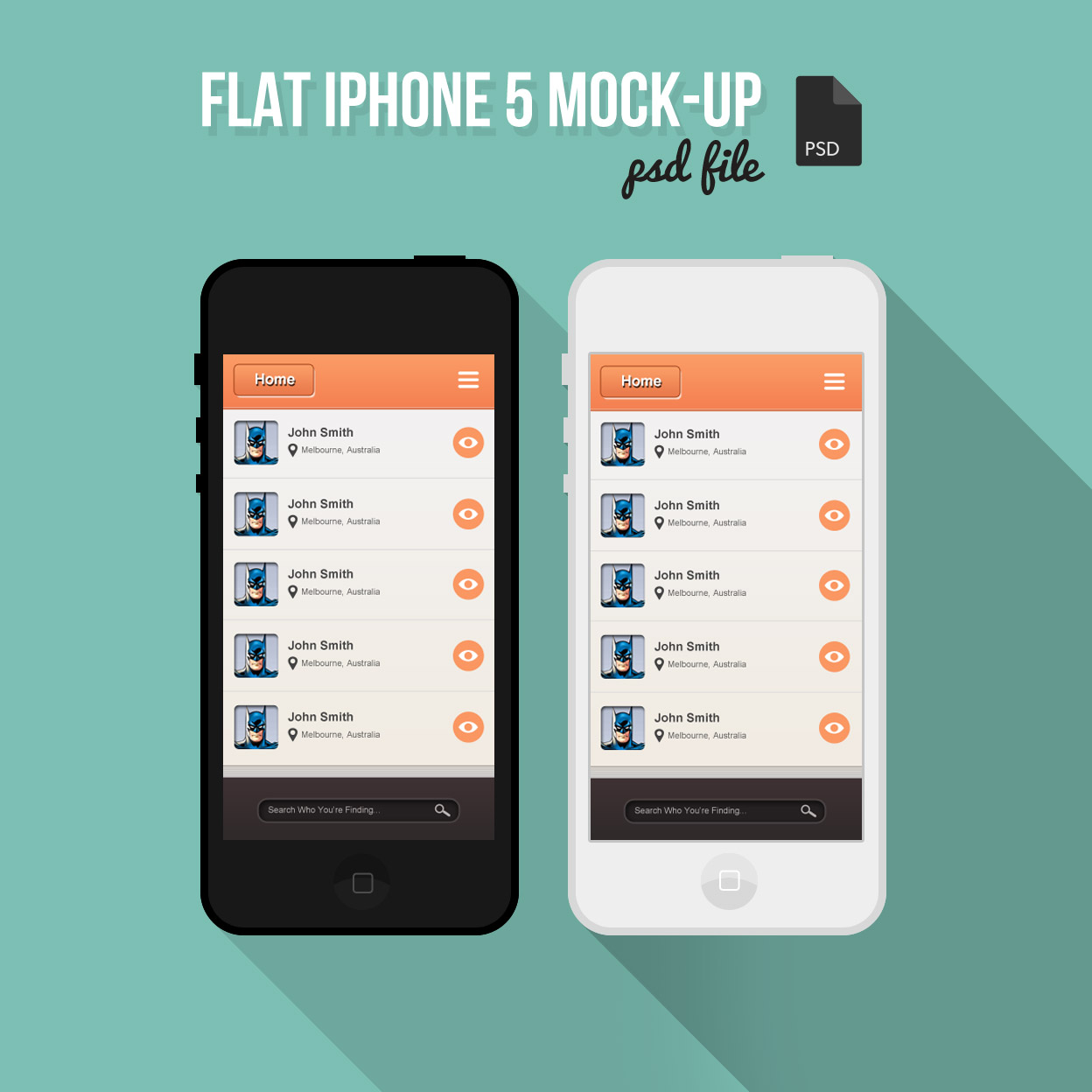 iPhone Mock Up Template PSD