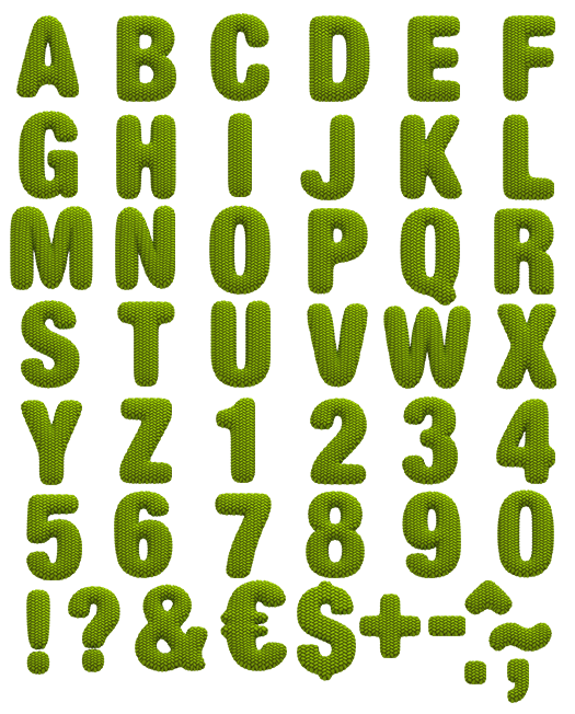 Knitted Alphabet Letters Font
