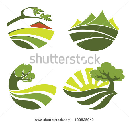 Landscaping Symbols Clip Art Vectors