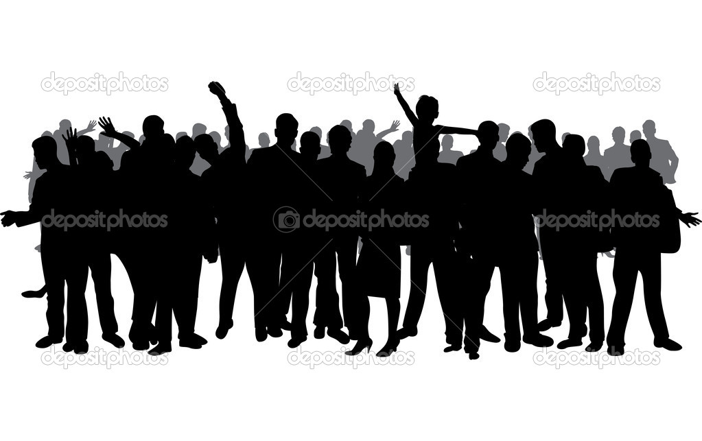 Large Crowd Silhouette