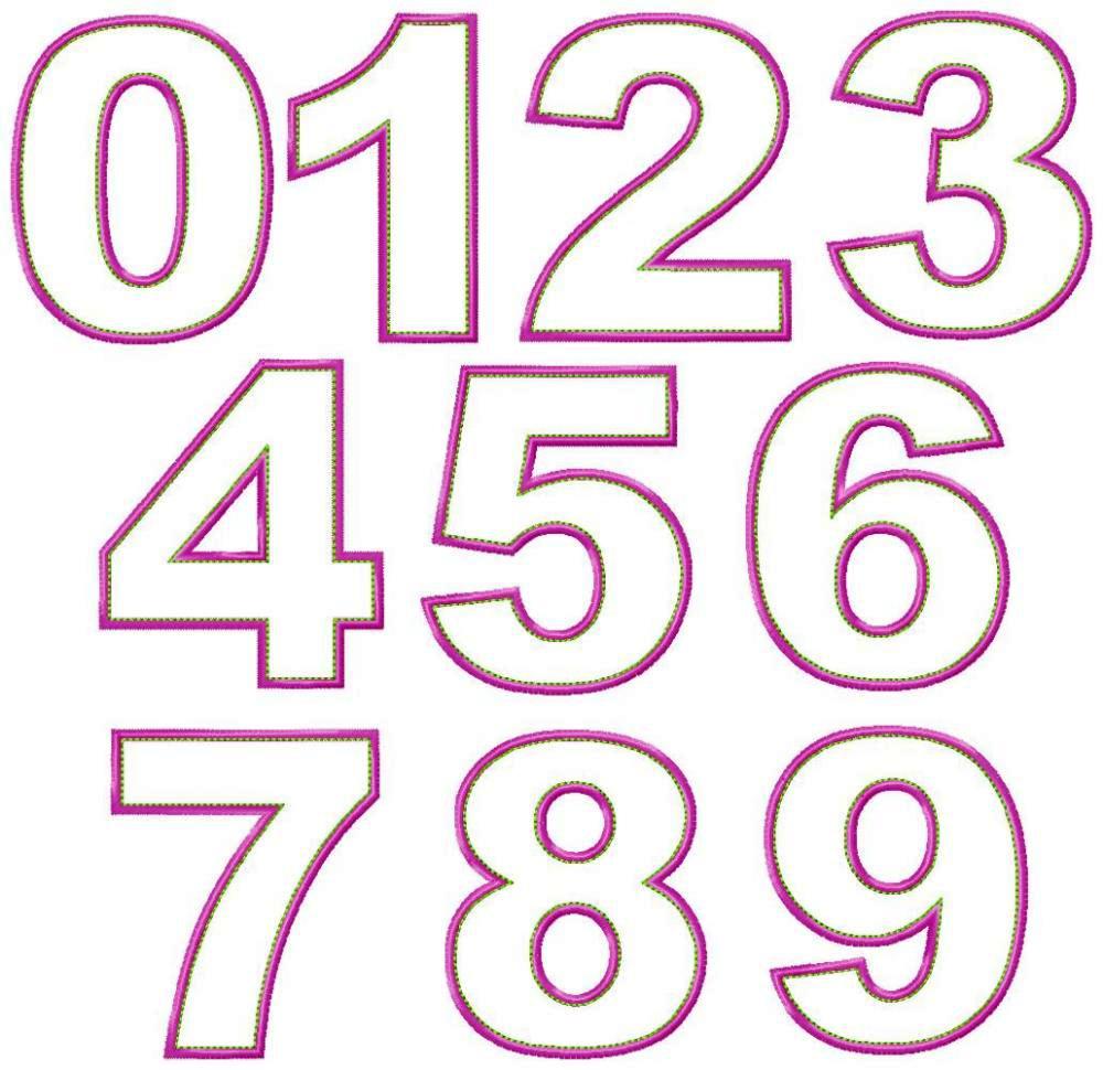 Large Embroidery Number Fonts Large Embroidery Number Fonts