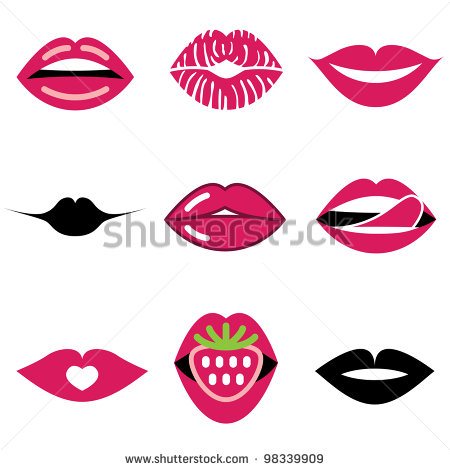 Lips Silhouette Vector