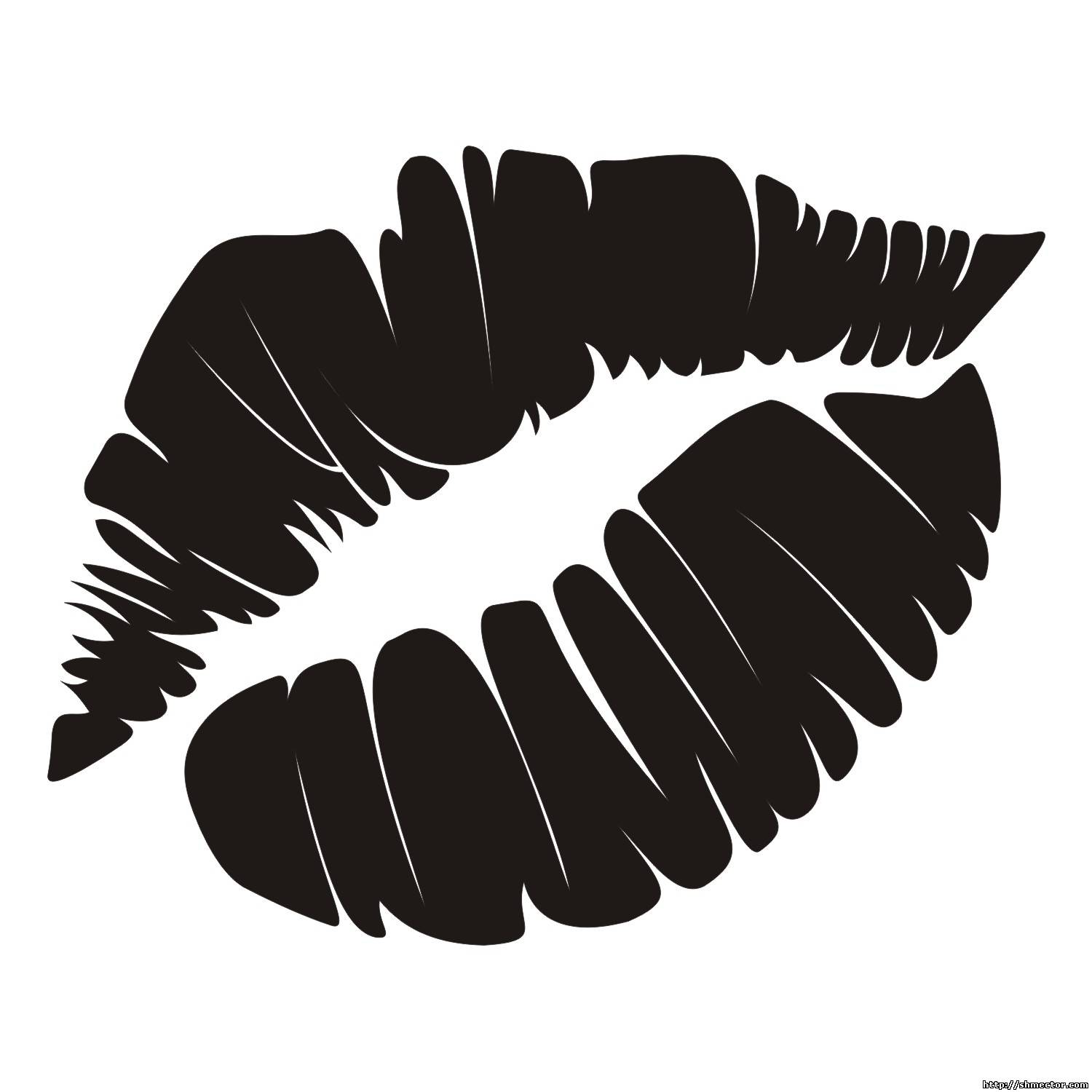 Lips Silhouette Vector