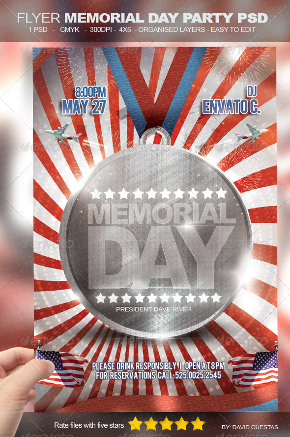 Memorial Day Flyer Template Free