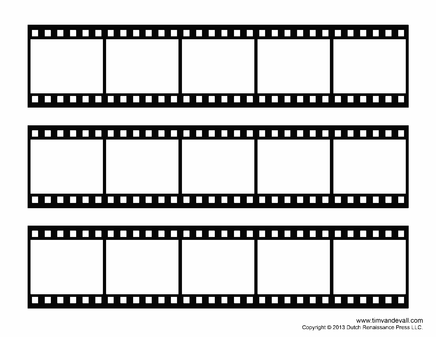 Movie Film Strip Template