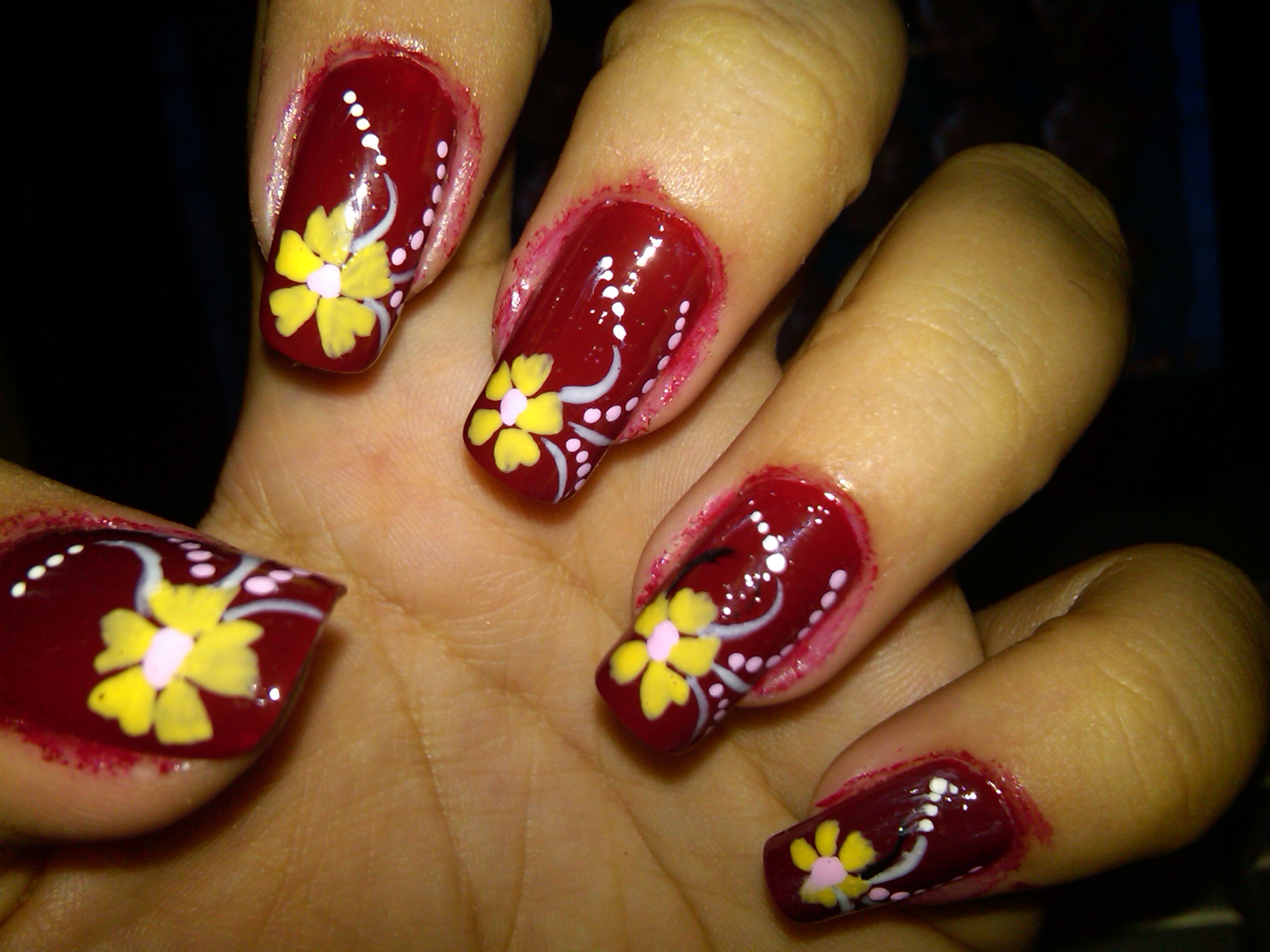 Nails Design with Flowers Nails Design with Flowers