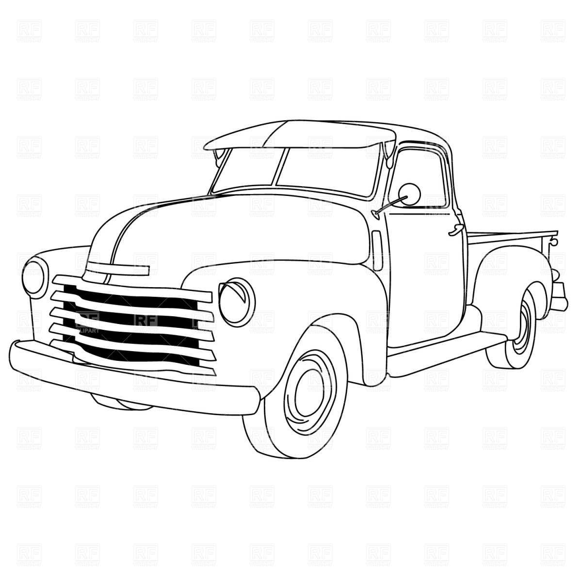 17 Classic Truck Vector Clip Art Images