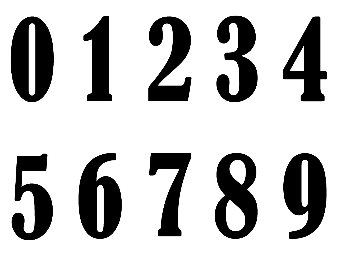 Old English Number 0 Old English Number 0