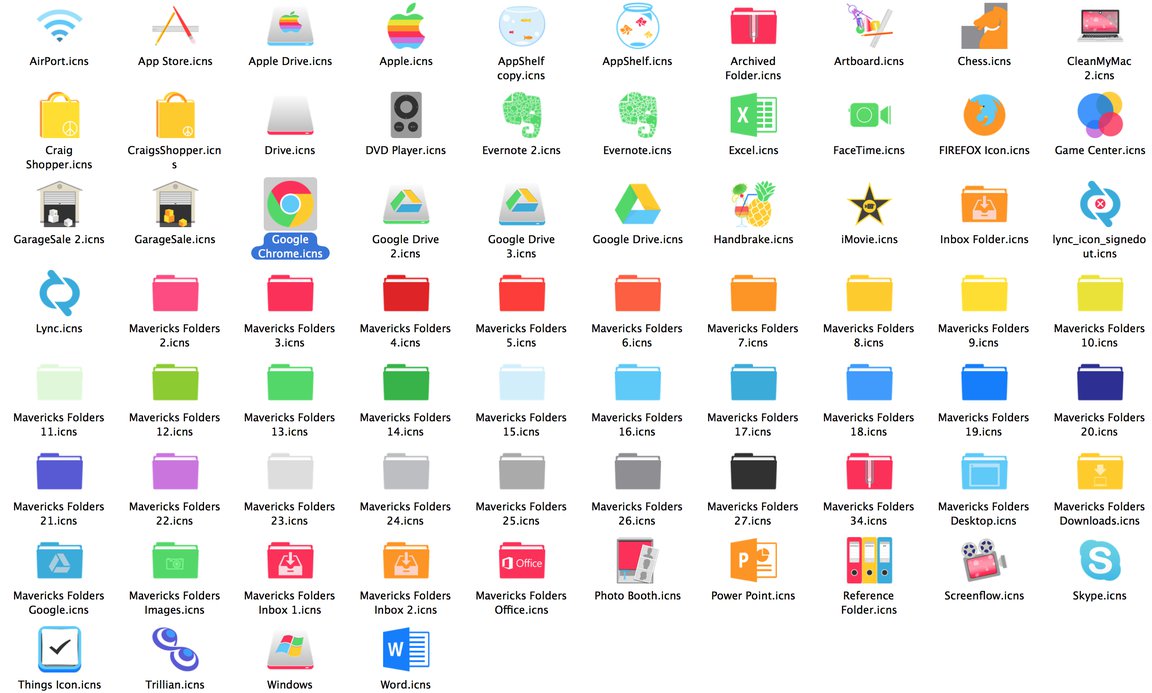 OS X Mavericks Icons