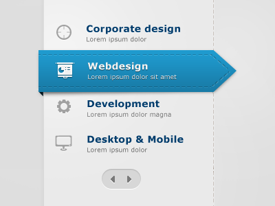 Page Web Menu Design