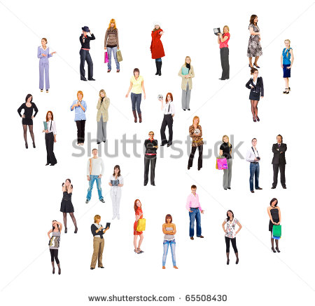 Person Isolated From Crowd