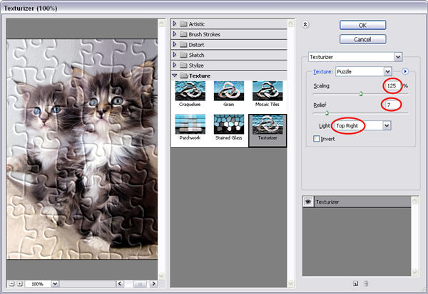 Photoshop CS5 Puzzle Texture