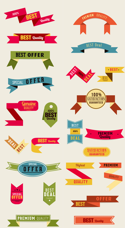 Photoshop PSD Vector Ribbon