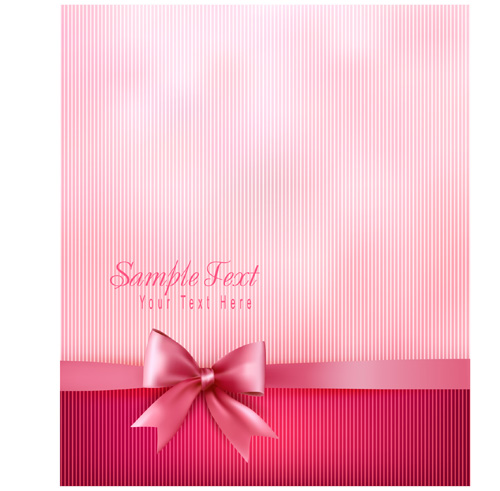 Pink Bow Vector Free