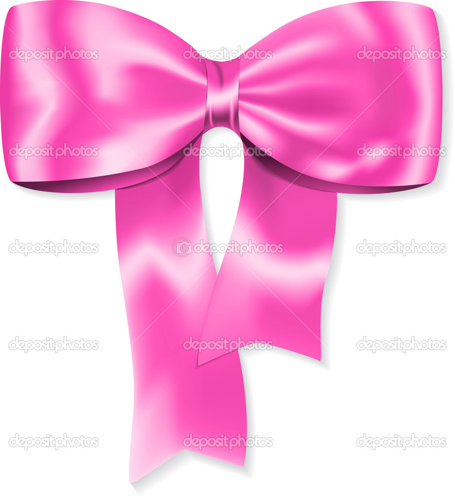 Pink Gift Bow Vector