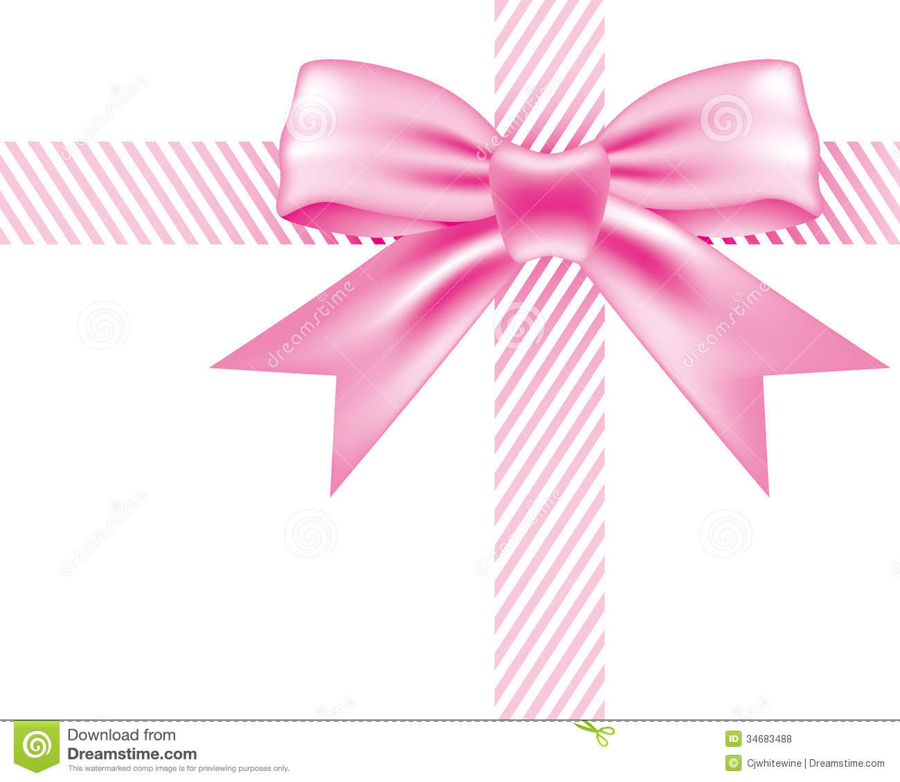 Pink Ribbon Bow Vector