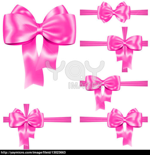 Pink Ribbon Bow Vector