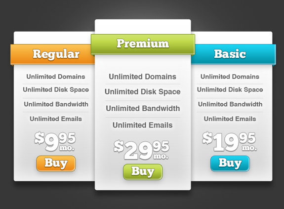 Pricing Table Templates Free