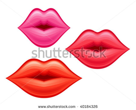 Puckered Kiss Lips Clip Art