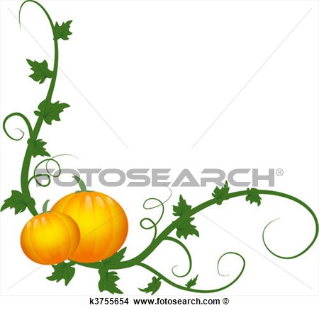 Pumpkin Vines Clip Art
