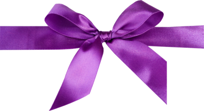 Purple Ribbon Bow