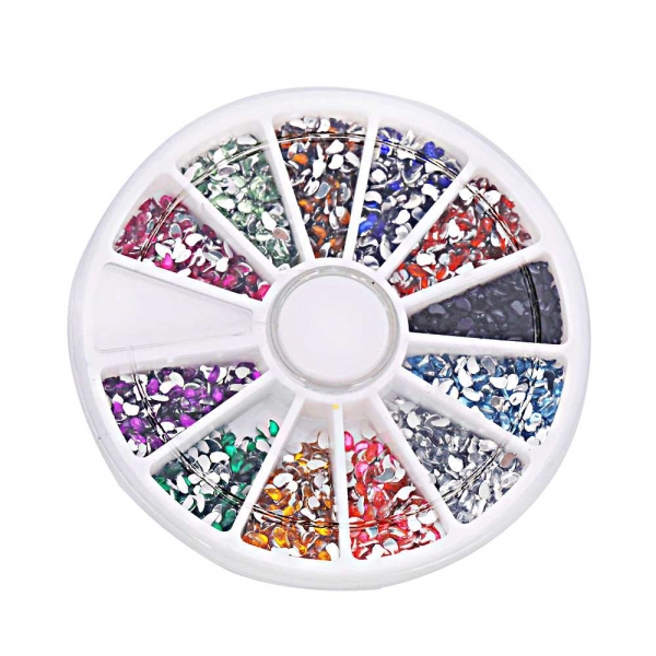 Rhinestones Nail Art with Glitters