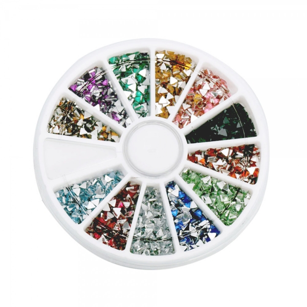 Rhinestones Nail Art with Glitters