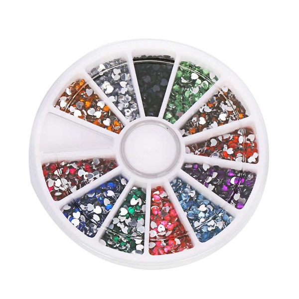 Rhinestones Nail Art with Glitters