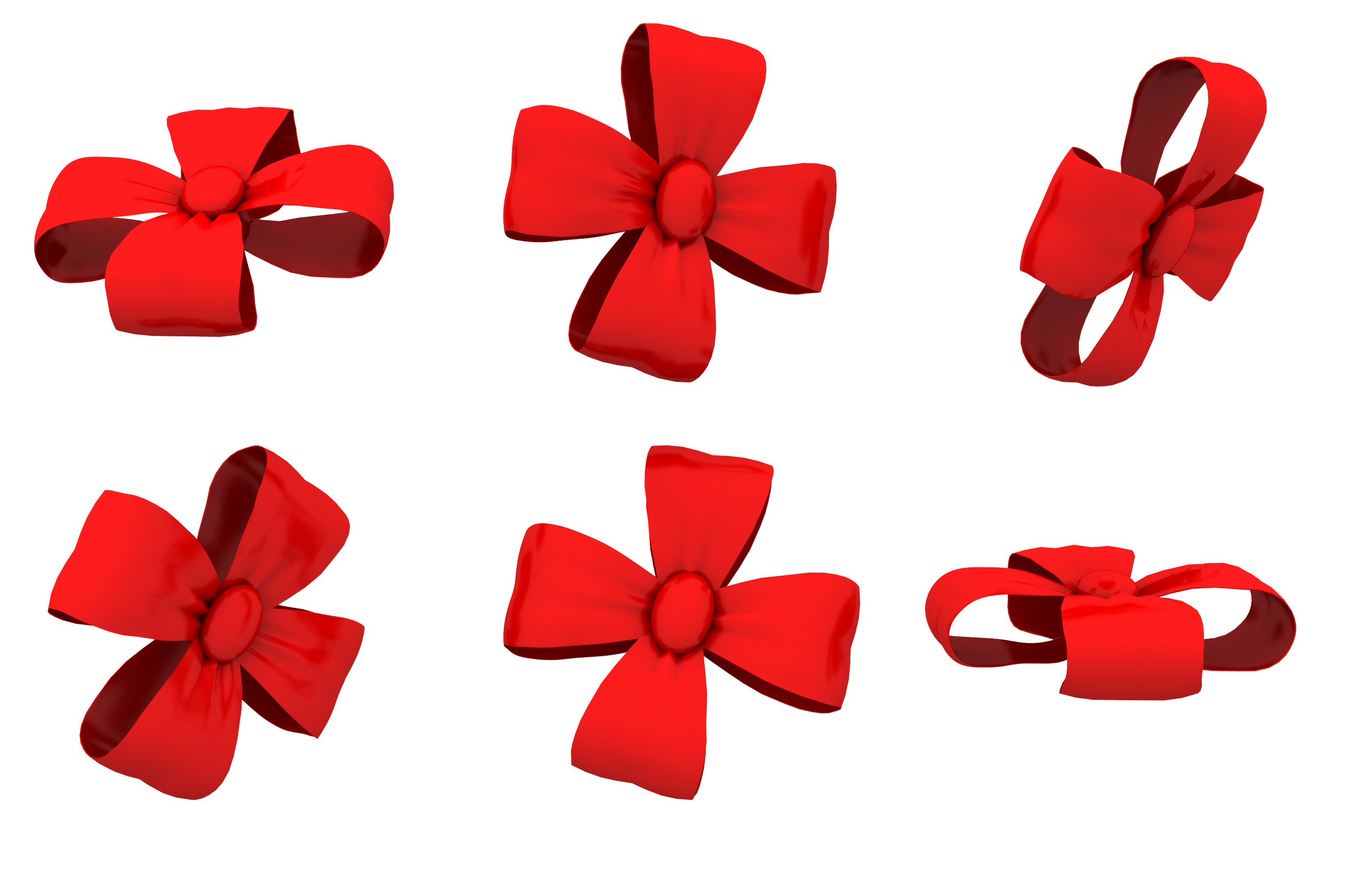 Ribbon Bow Shapes for Photoshop