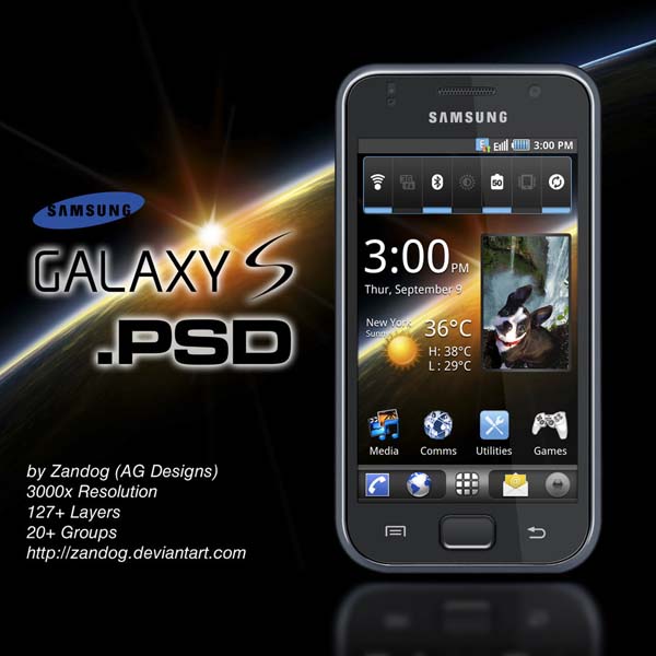 Samsung Galaxy S Tab PSD