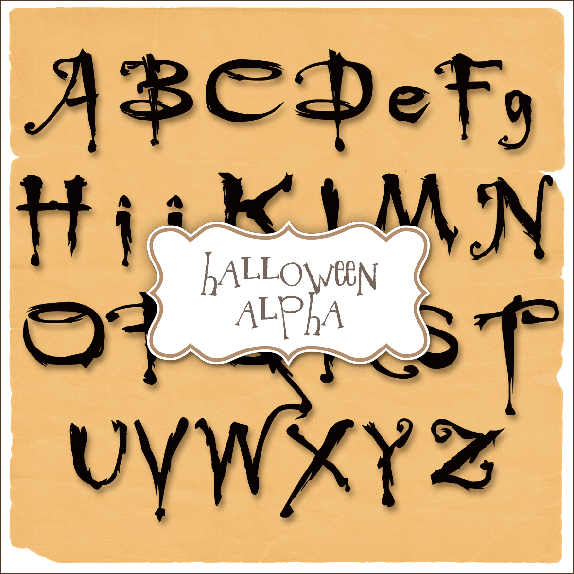 Scary Halloween Alphabet Letters
