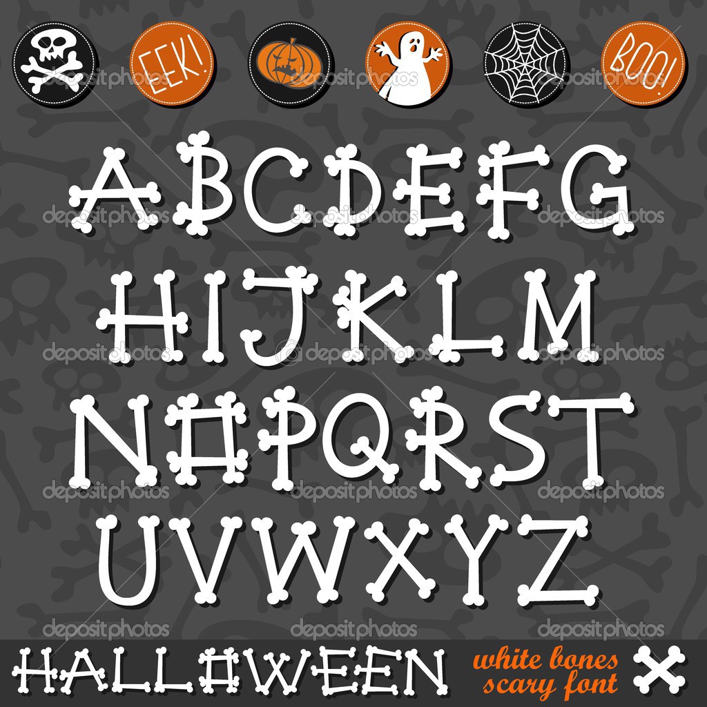 Scary Letter Fonts Alphabet