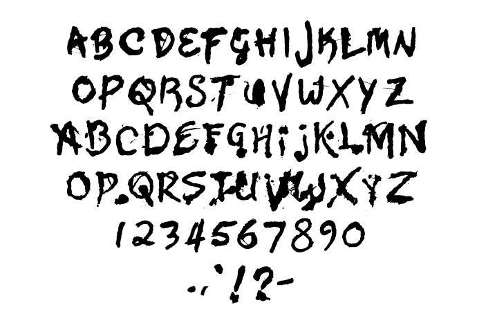 Scary Writing Fonts