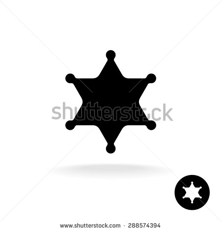 Sheriff Star Silhouette Vector