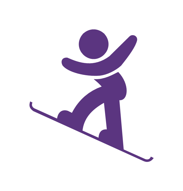 Snowboarding Winter Olympic Pictograms