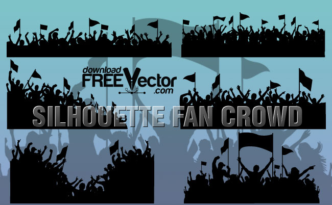 Sports Fan Crowd Silhouette