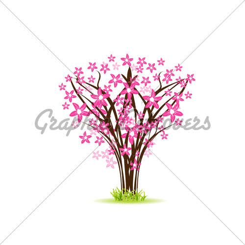 Spring Cherry Blossom Tree Clip Art