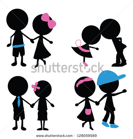 Stick Figure Silhouette Vector