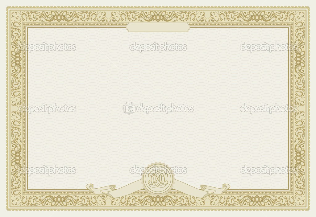 Stock Certificate Border Template