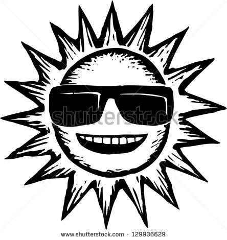 Sun Sunglasses Black and White