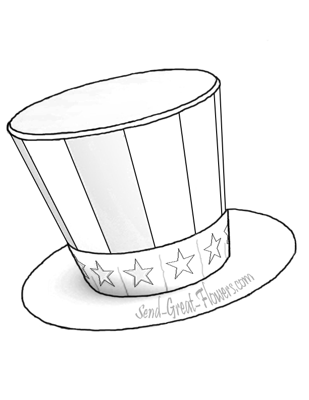 uncle sam top hat coloring pages - photo #7