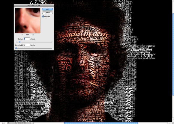 Typography Portrait Tutorial Photoshop