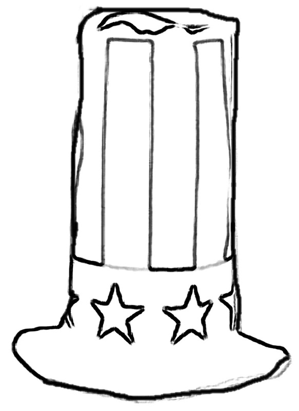 uncle sam top hat coloring pages - photo #36
